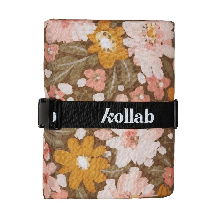 Picnic Mats Kollab | Picnic Mat/Rug - Khaki Floral By Kollab