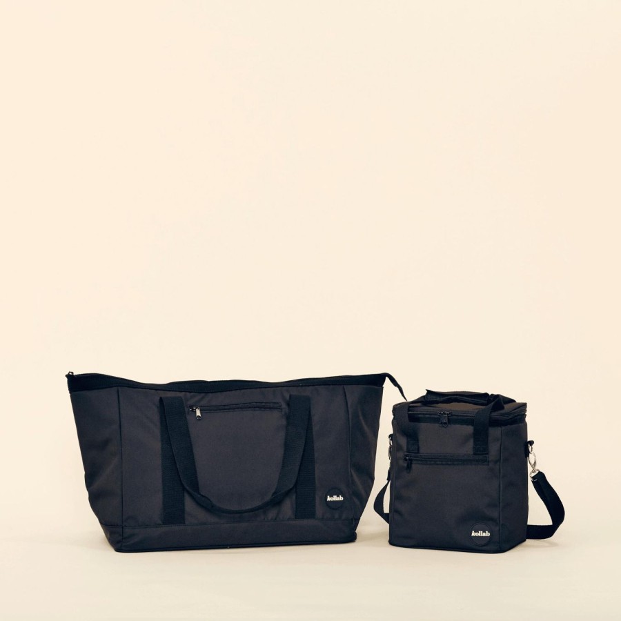 Insulated Bags Kollab | Black Shopping Tote Bag By Kollab