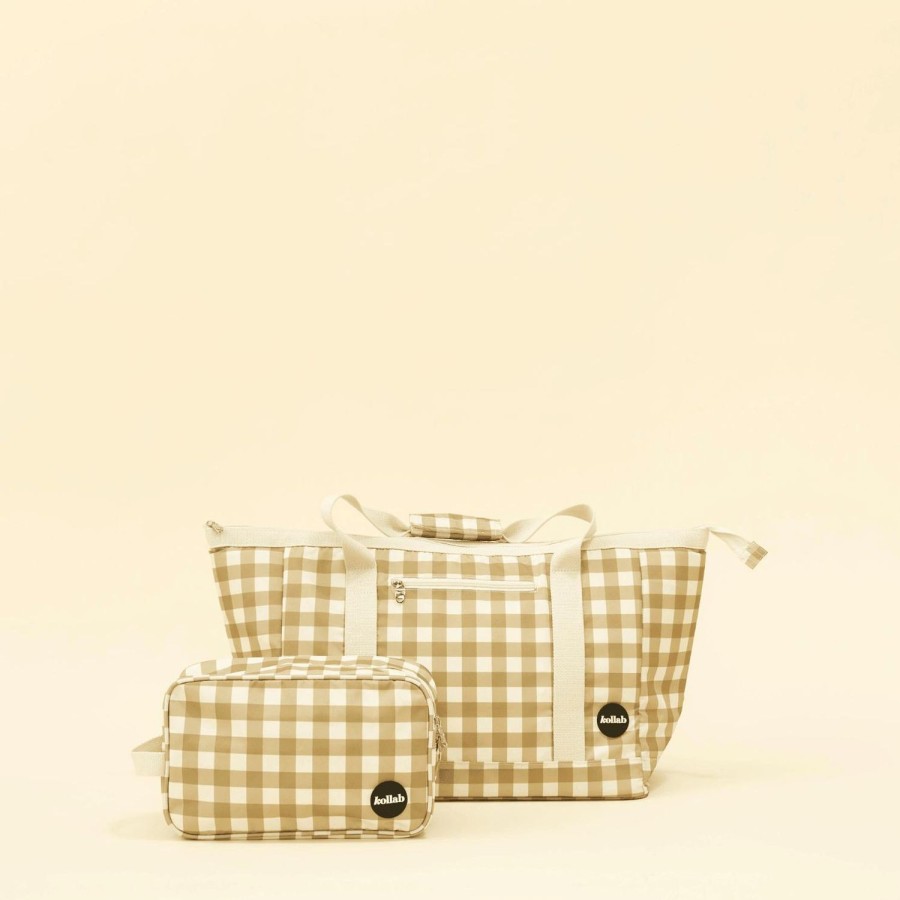 Insulated Bags Kollab | Shopper Tote Bag In Olive Check