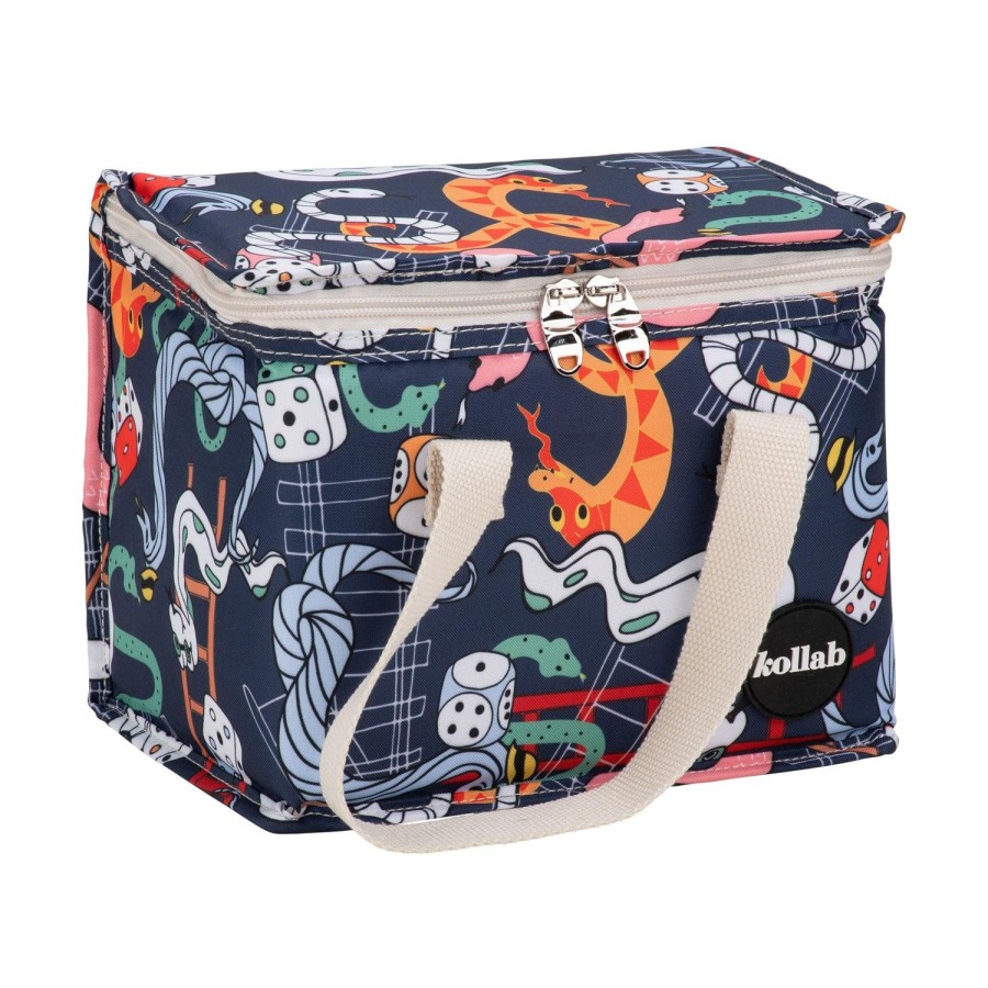 Insulated Bags Kollab | School Lunch Box Bag - Snakes And Ladders Print