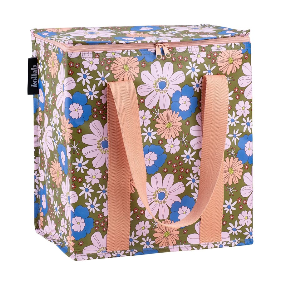 Insulated Bags Kollab | Cooler Bag Blue Flowers