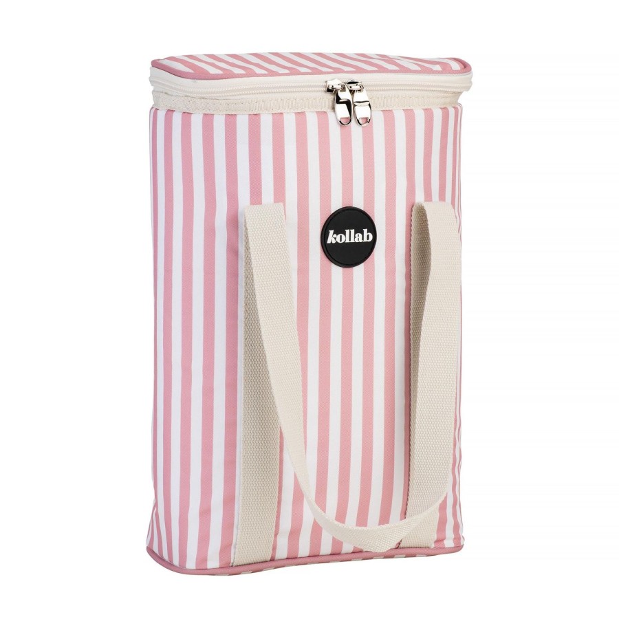 Insulated Bags Kollab | Wine Cooler Bag Rose Stripe - Kollab Australia