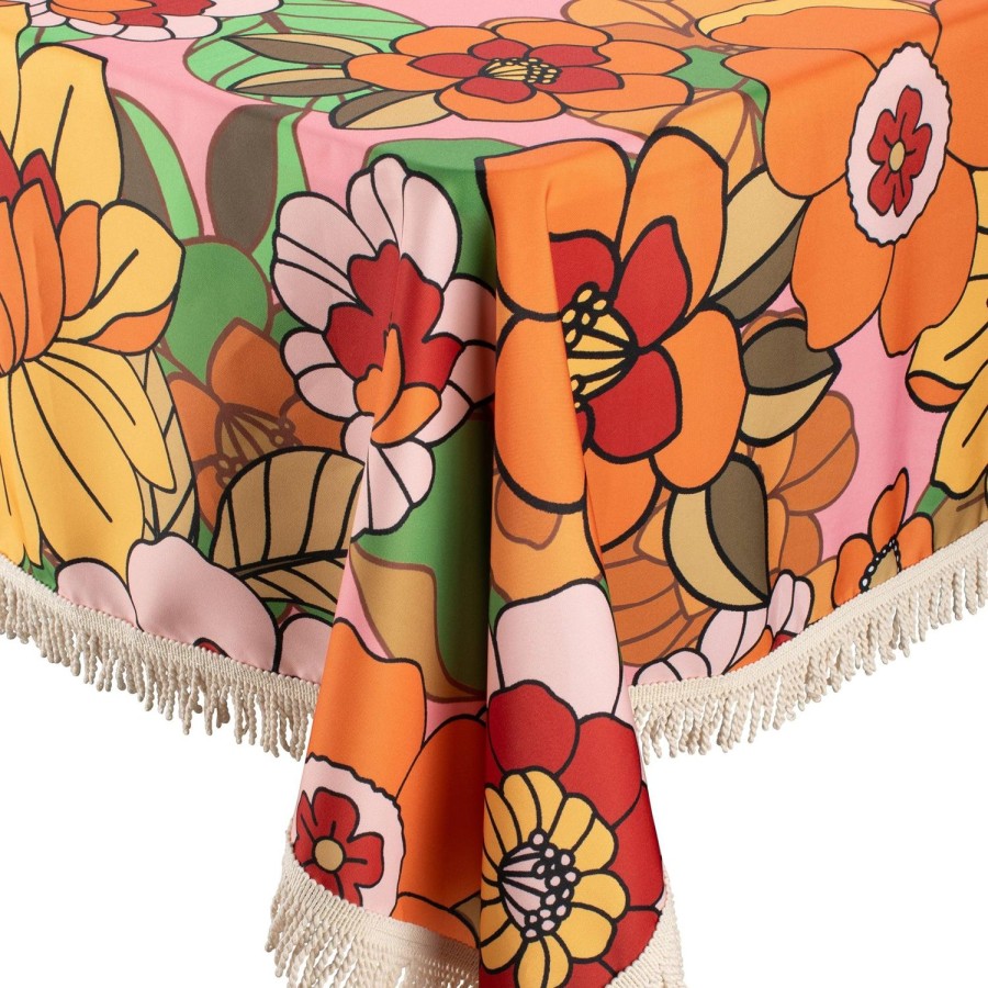 Outdoor Accessories Kollab | Fringed Tablecloth Betty Blooms