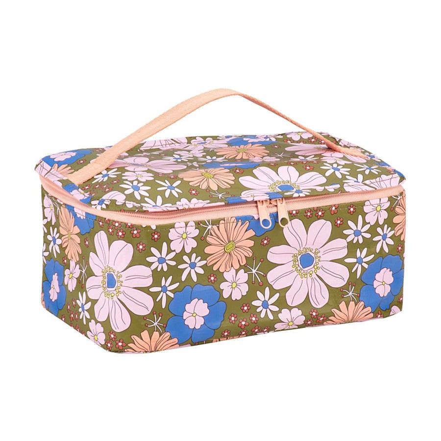 Everday Bags Kollab | Toiletry Stash Bag Blue Flowers