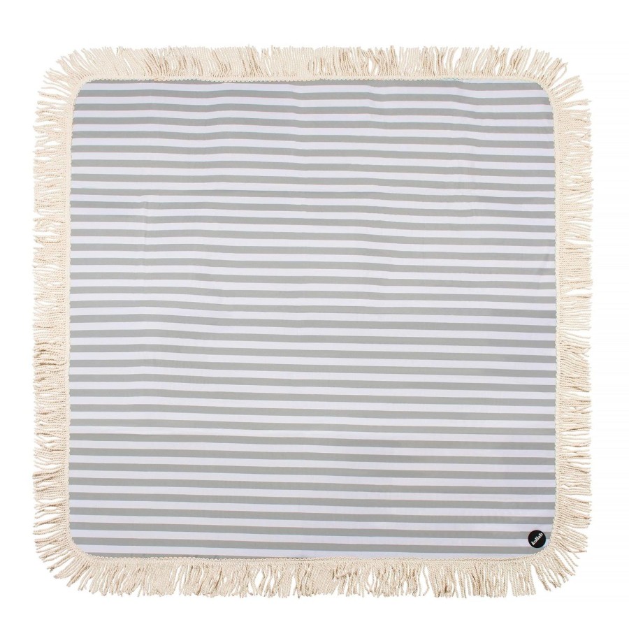 Picnic Mats Kollab | Fringed Picnic Mat 1.4X1.4M Sage Stripe